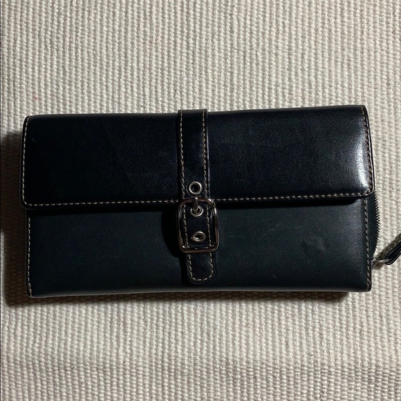 NEW Coach Long Flap Leather Wallet - Picture 2 of 8